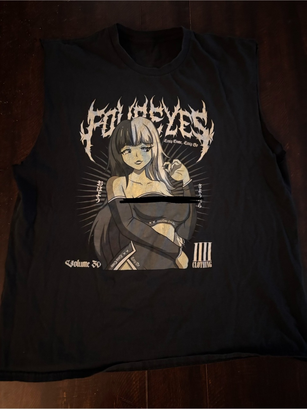 IIII Clothing Black Graphic Sleeveless FourEyes Tank